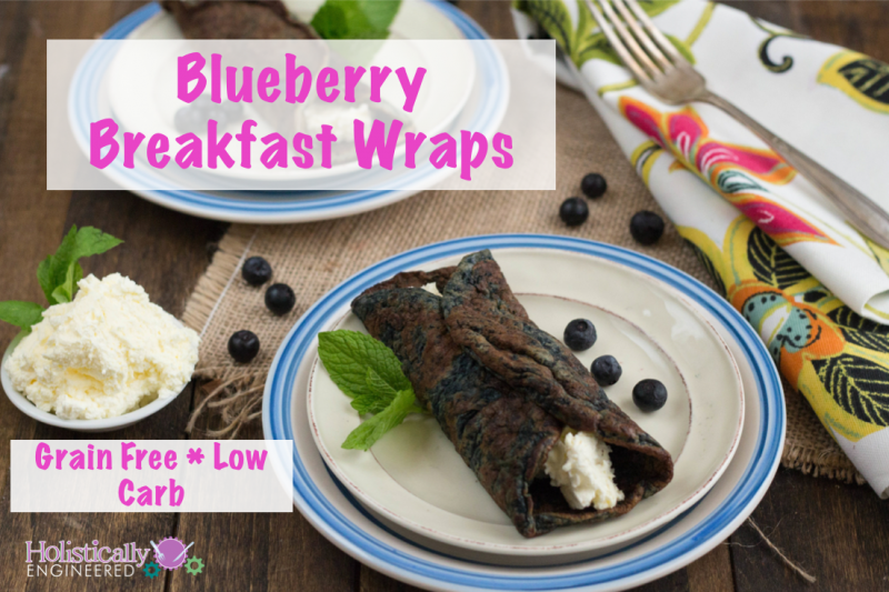 Blueberry Breakfast Wraps (Low carb and Grain Free) Holistically
