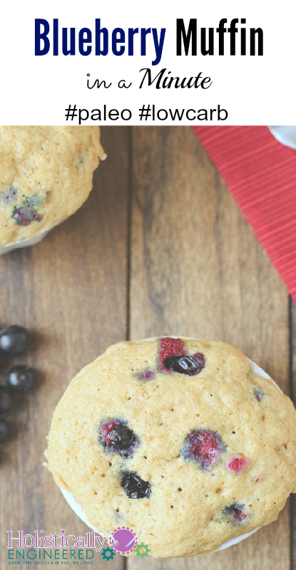 Blueberry Muffin in a Minute #paleo #lowcarb