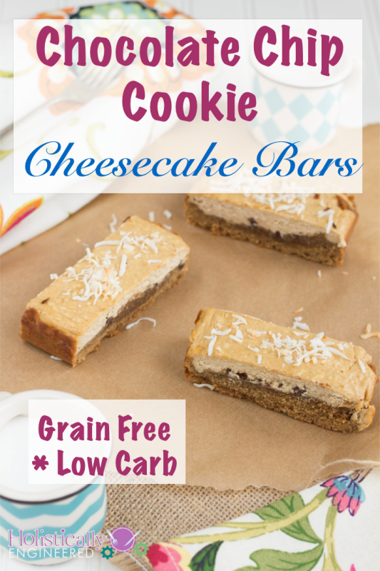 Grain Free Chocolate Chip Cookie Bars #grainfree #lowcarb