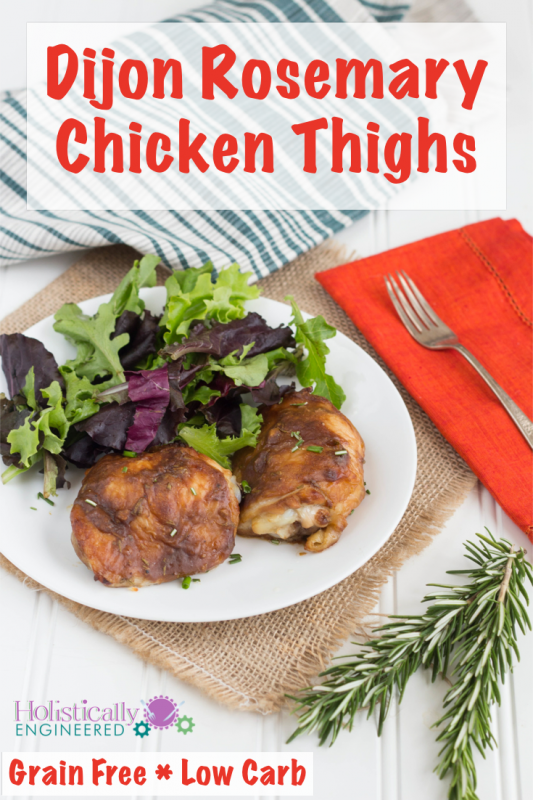 Paleo Dijon Rosemary Chicken Thighs #paleo #lowcarb